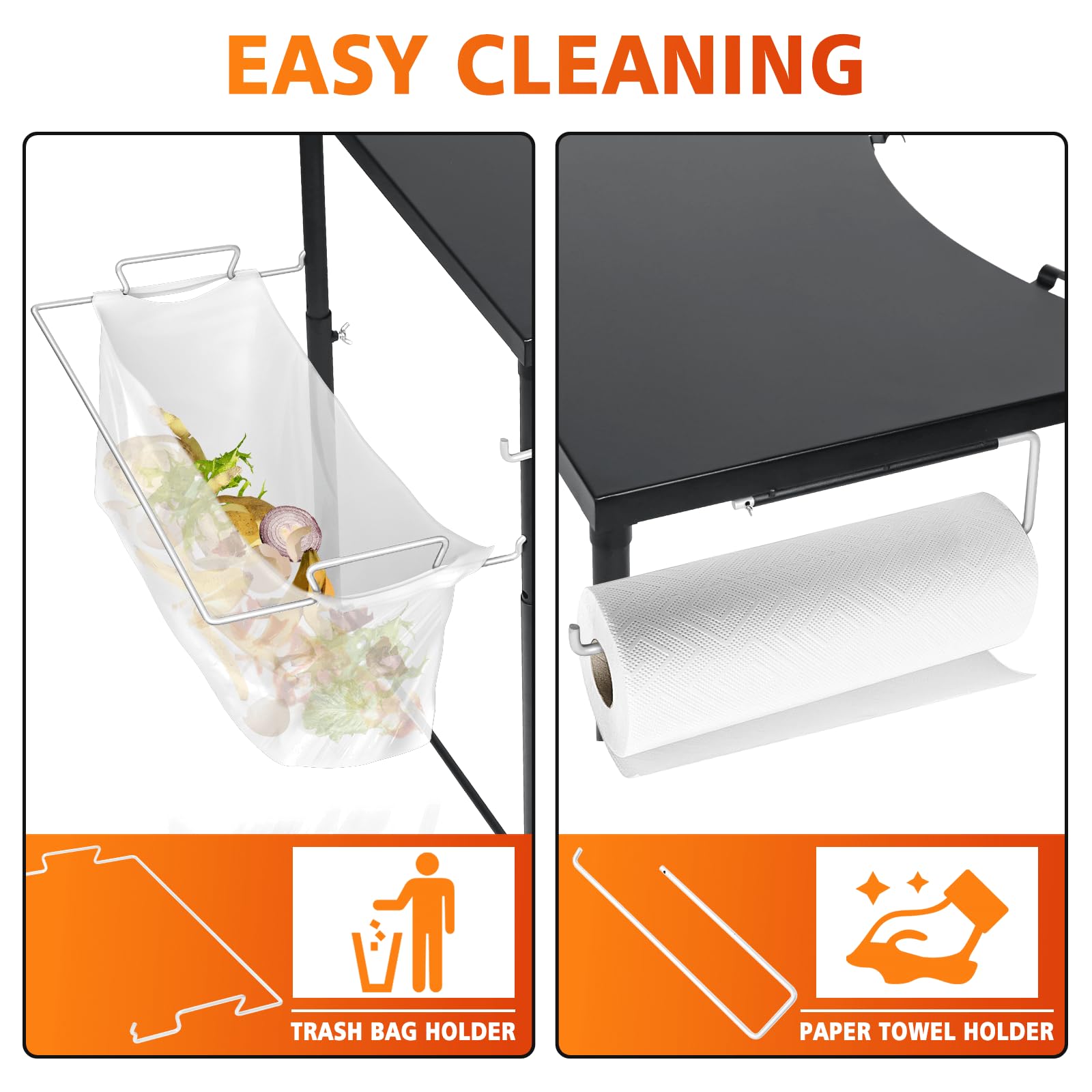 GRISUN side table in outdoor grilling setup