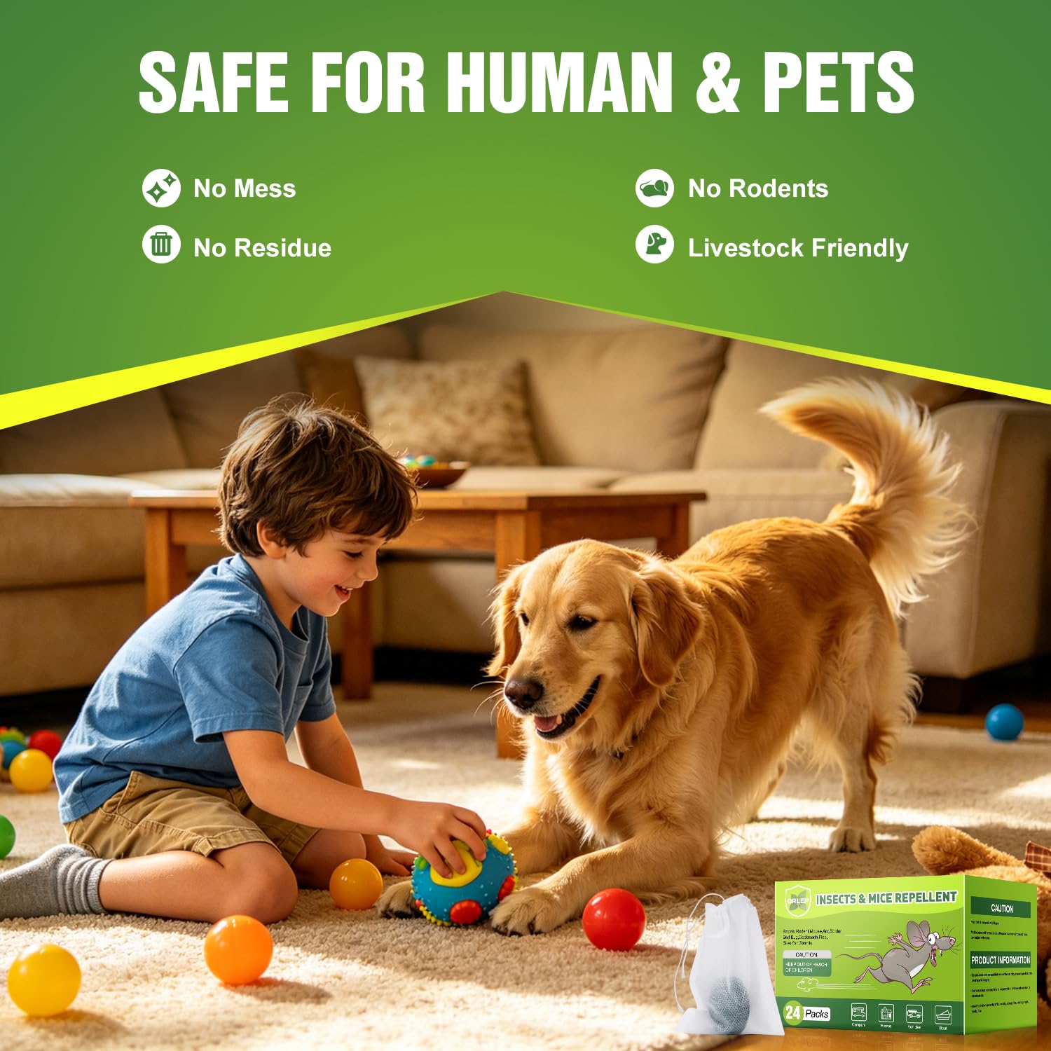 GRLEP Mice Repellent ingredients and specifications