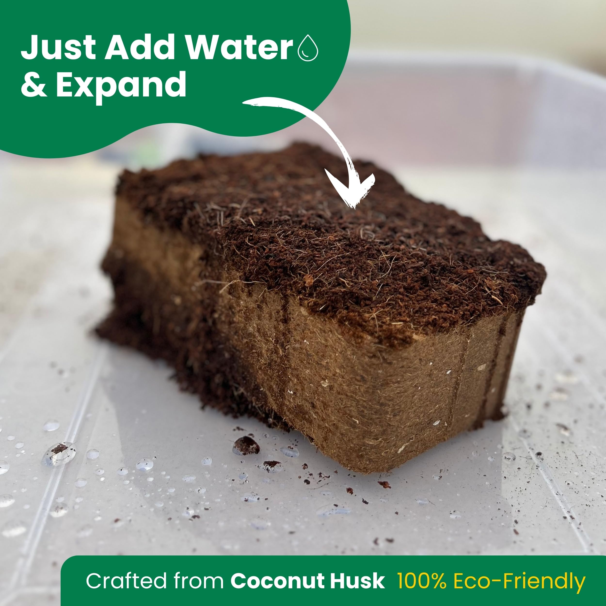 Gro-Med Coco Coir with measurement for expansion