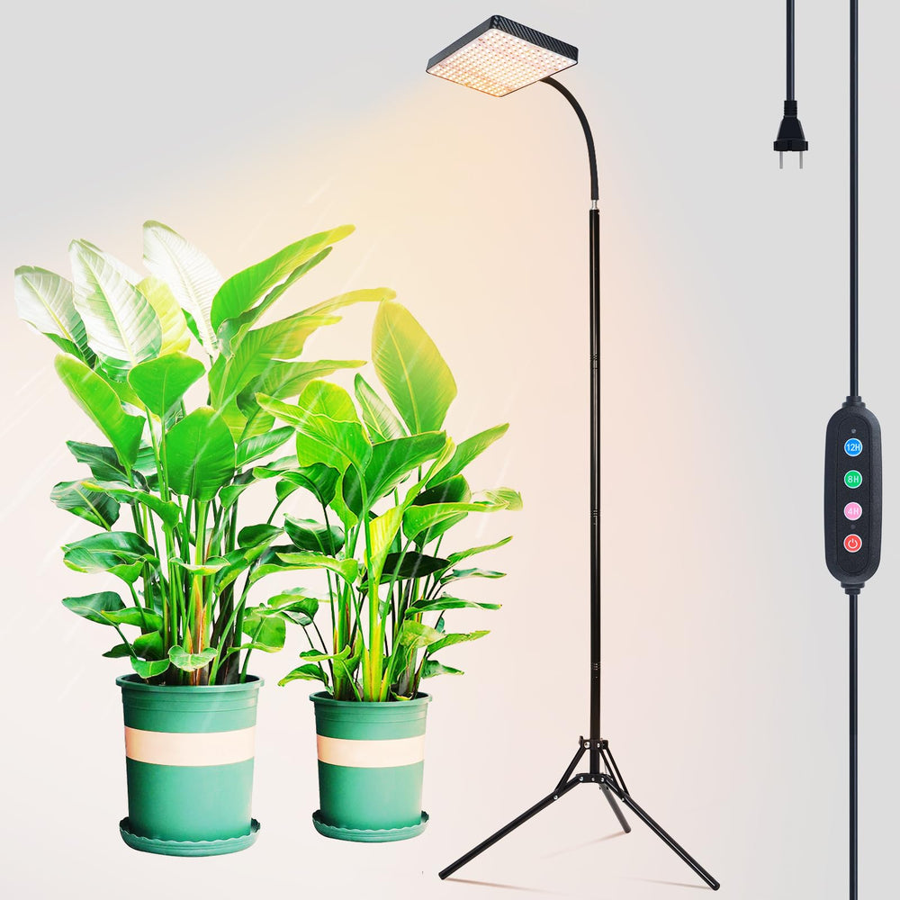 GroCruiser Full-Spectrum Grow Light with Stand in black