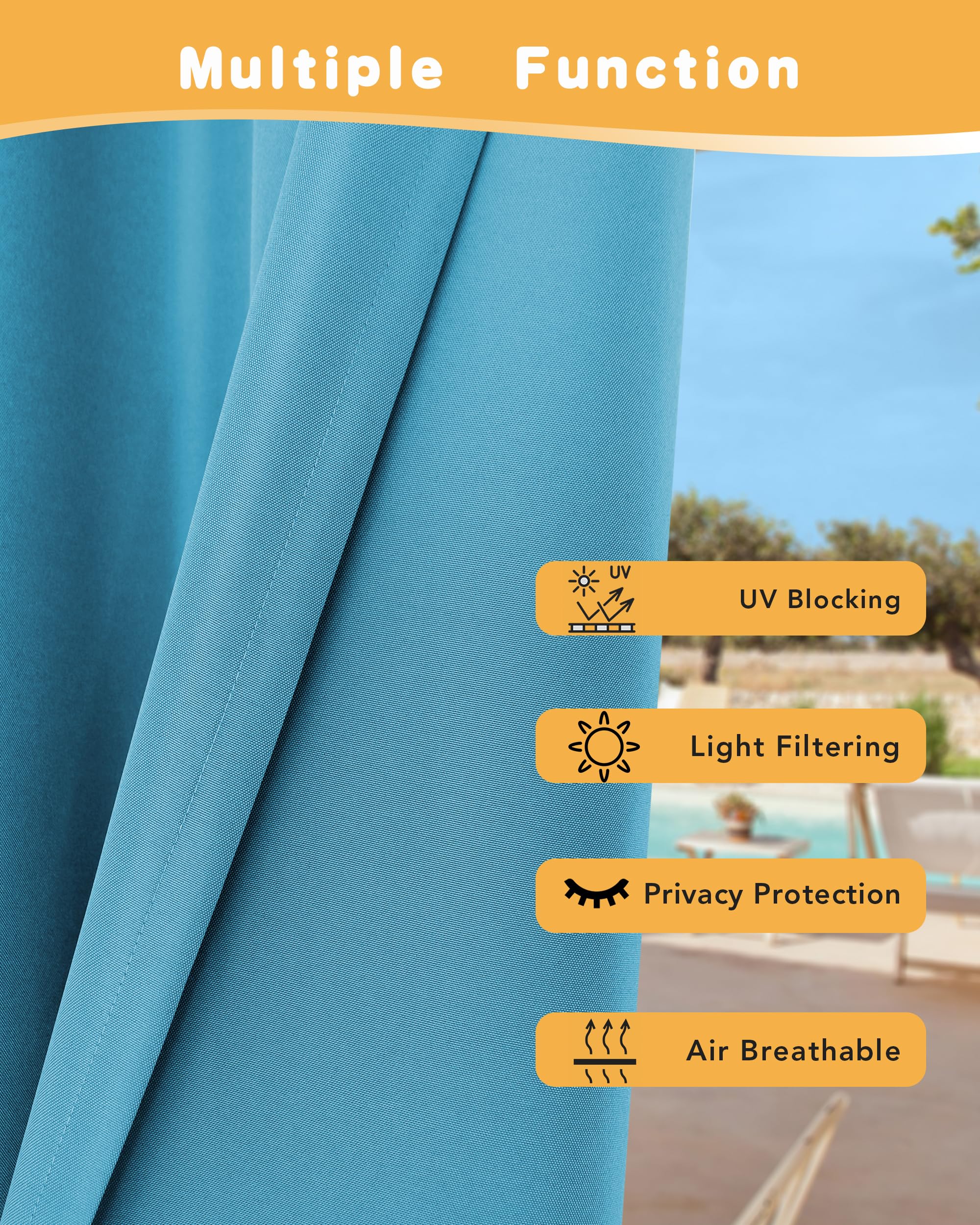 Grommet design of HolidayIdeas outdoor curtains