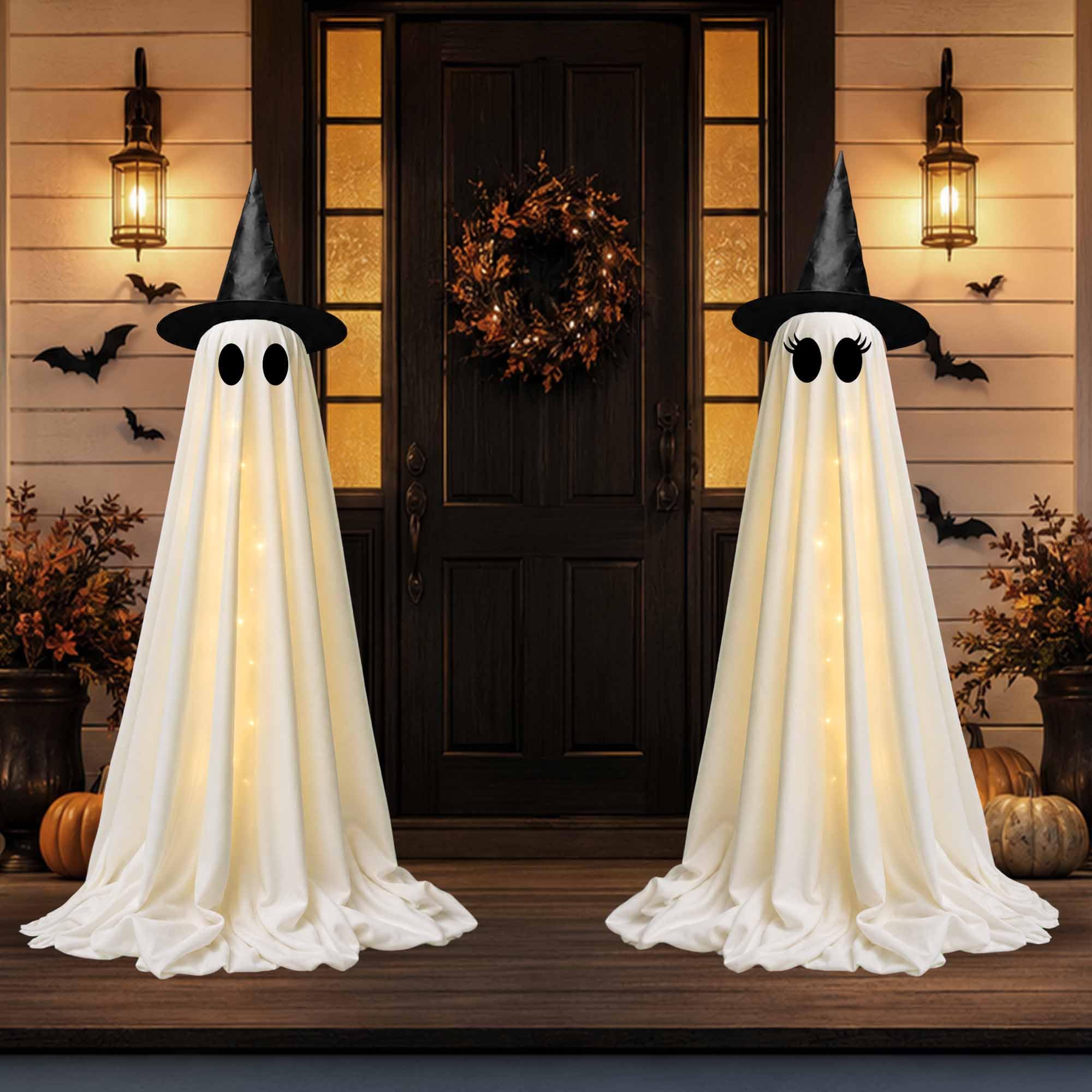 Ground anchors and zip ties for Halloween ghost assembly