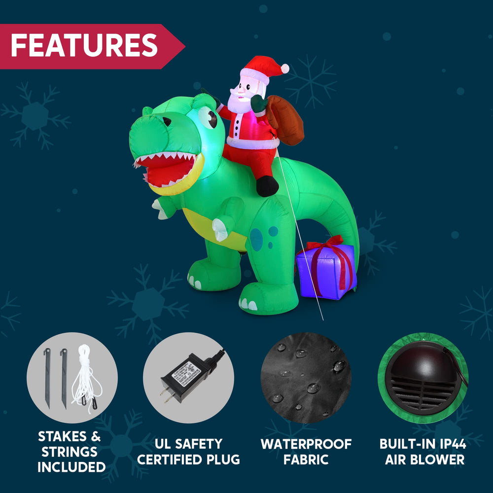 Ground stakes and ropes included with Joiedomi inflatable