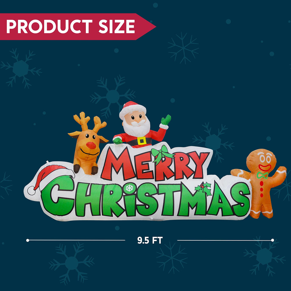 Ground stakes and ropes included with Joiedomi inflatable decoration