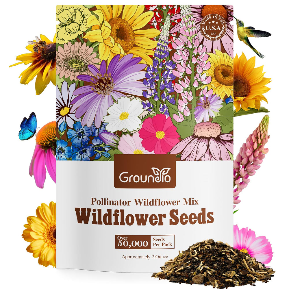 Groundio Wildflower Seeds Mix showing resealable packaging