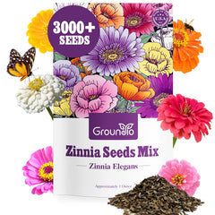 Groundio Zinnia Seeds Mix 1 Oz front packaging view