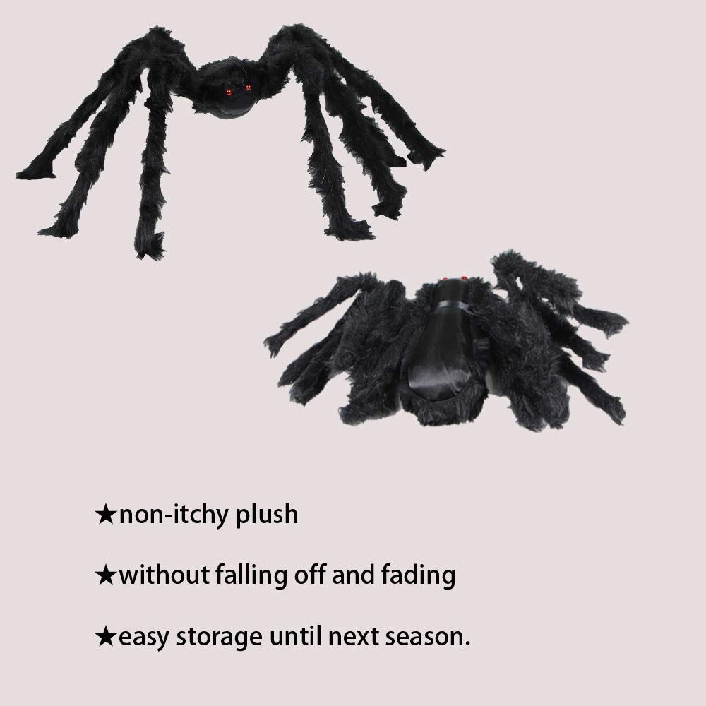 Group of BEIGUO Halloween spiders of different sizes