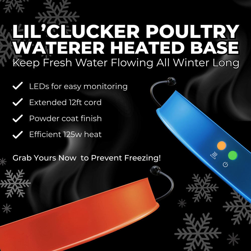 Group of chickens using Lil'Clucker Chicken Waterer Nipples