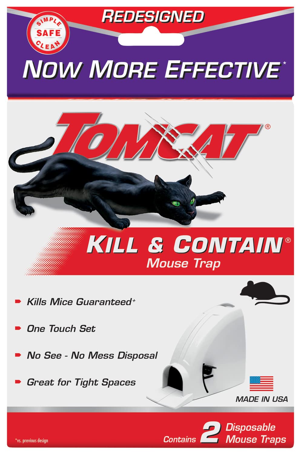Group of Tomcat Kill & Contain Mouse Traps displayed together