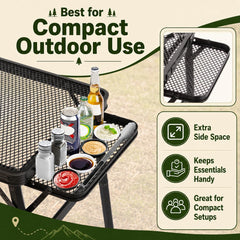 Grovind Portable Grill Table folded for easy storage