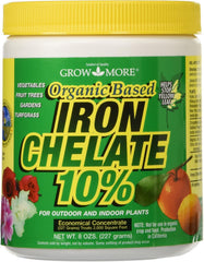 Grow More Organic Iron Chelate 10% 8oz bottle front view