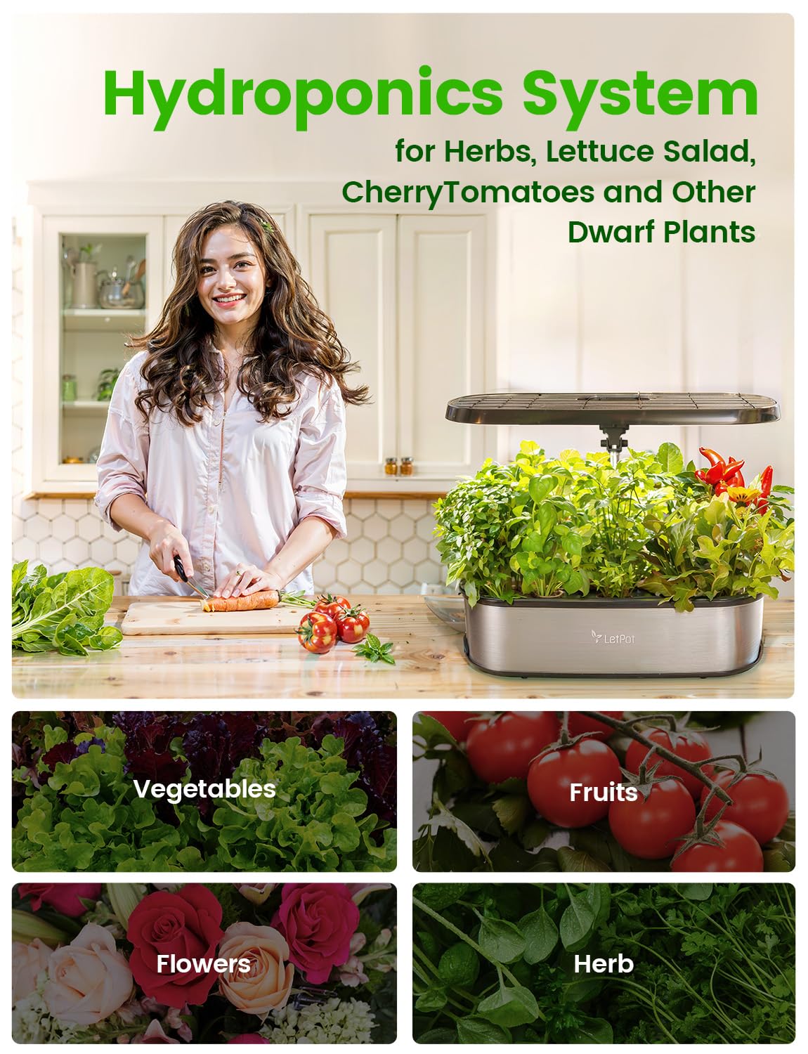 Growing plants in the LETPOT Hydroponic Garden