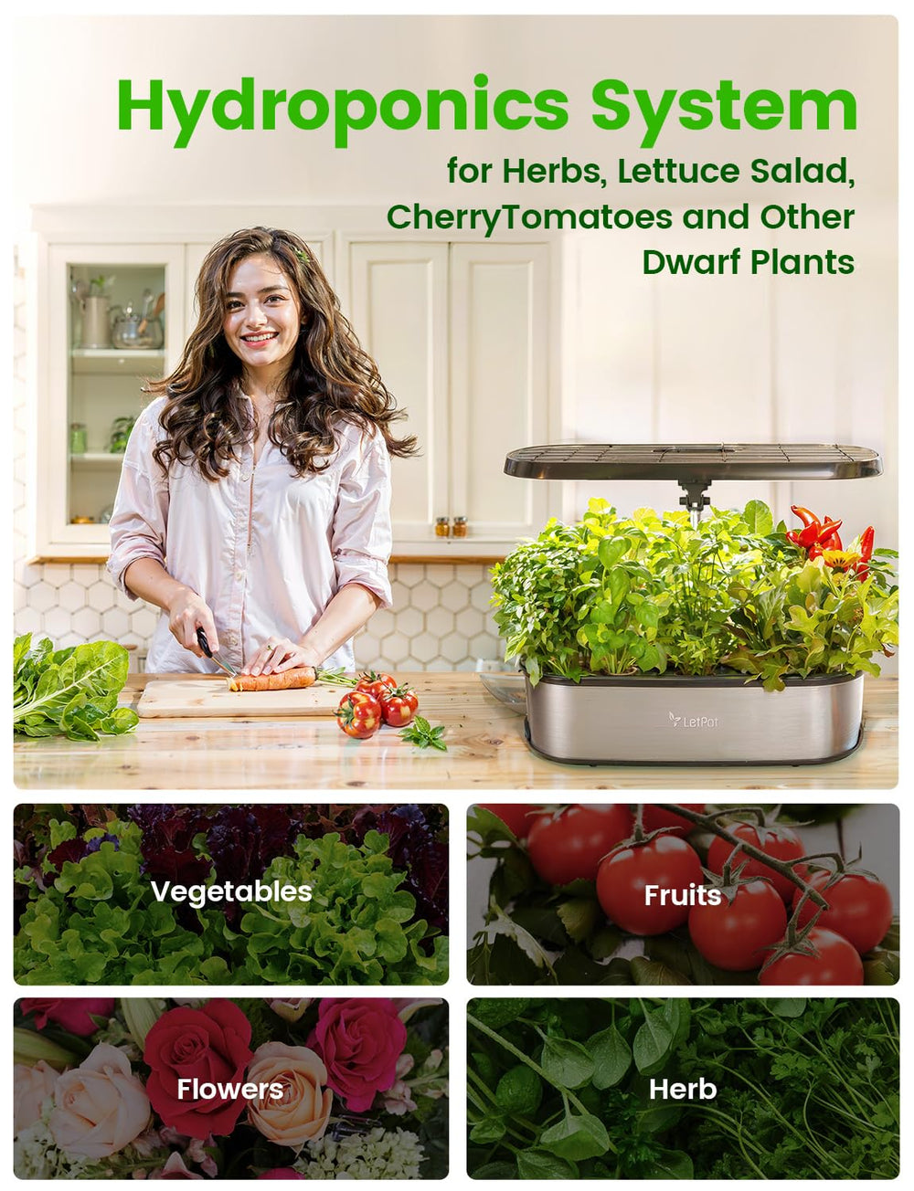 Growing plants in the LETPOT Hydroponic Garden