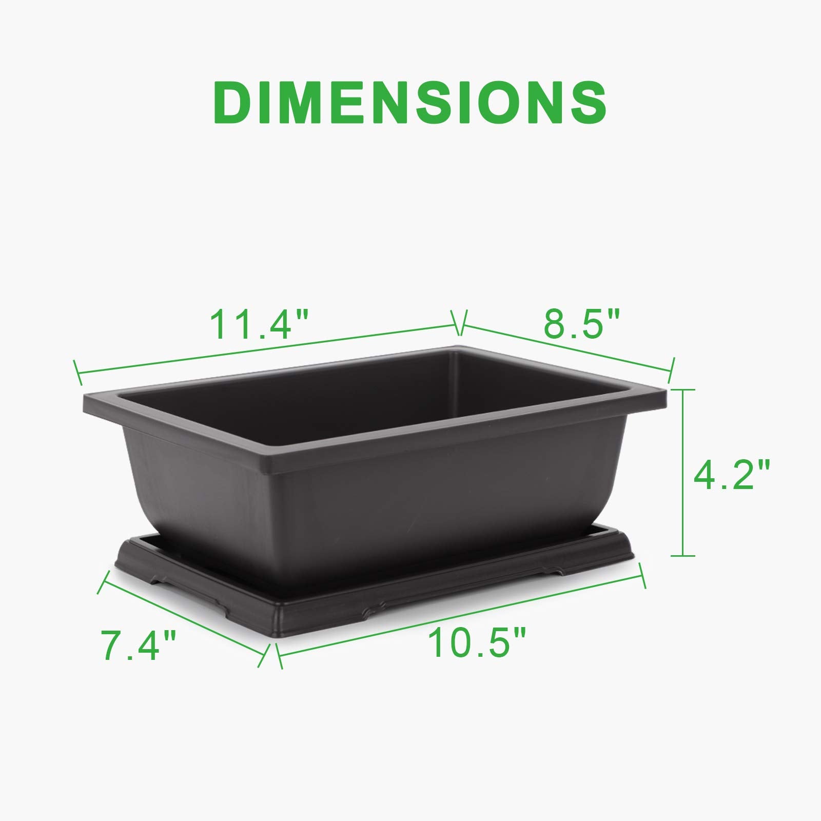 GROWNEER bonsai pots with waterproof repotting mat
