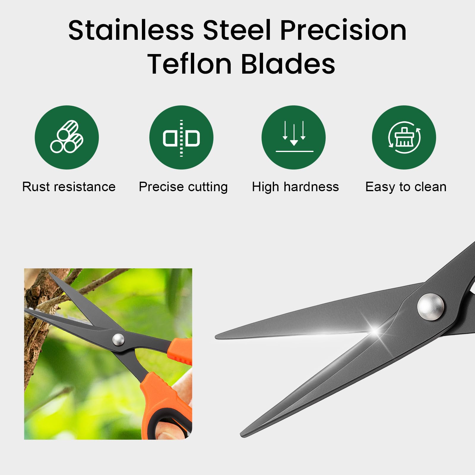 GROWNEER Trimming Scissors with Teflon-coated blades