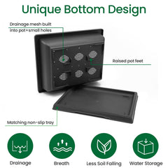 GROWNEER waterproof repotting mat with pots