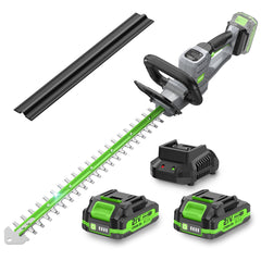 GROWORT cordless hedge trimmer front view with 22 inch blade