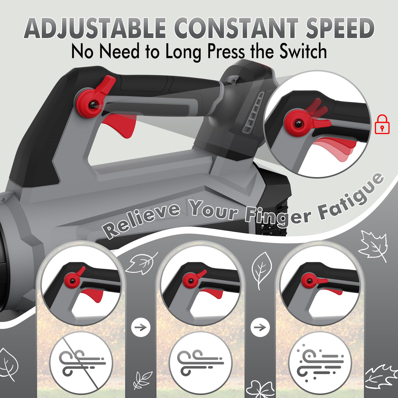 GROWORT cordless leaf blower packaging and accessories