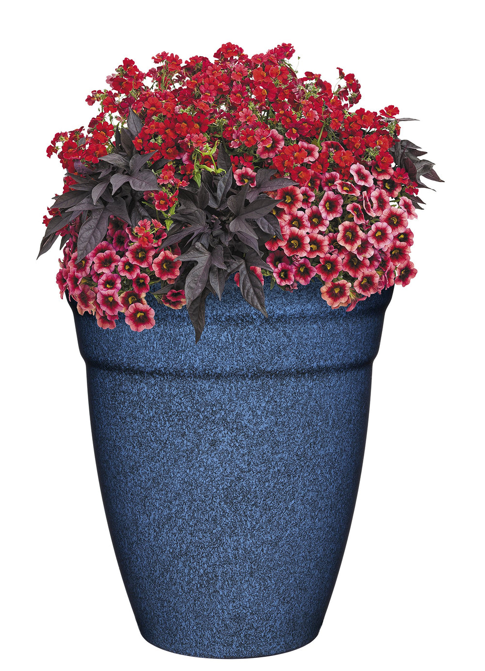 GROWSCAPE Allaire 12-inch Indigo Planter with plants
