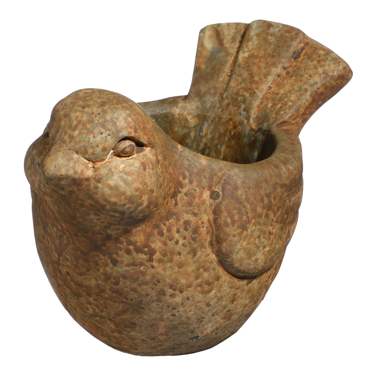 GROWSCAPE Cement Buddies Animal Planter in rust colour side view