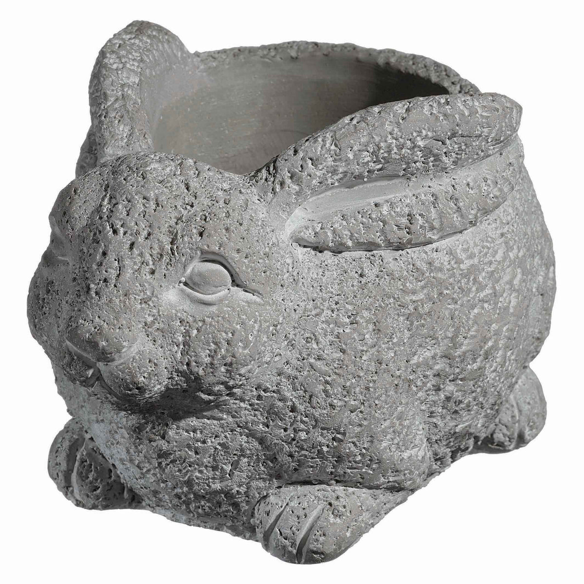 GROWSCAPE Rabbit Planter front view showing cement finish