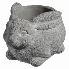 GROWSCAPE Rabbit Planter front view showing cement finish