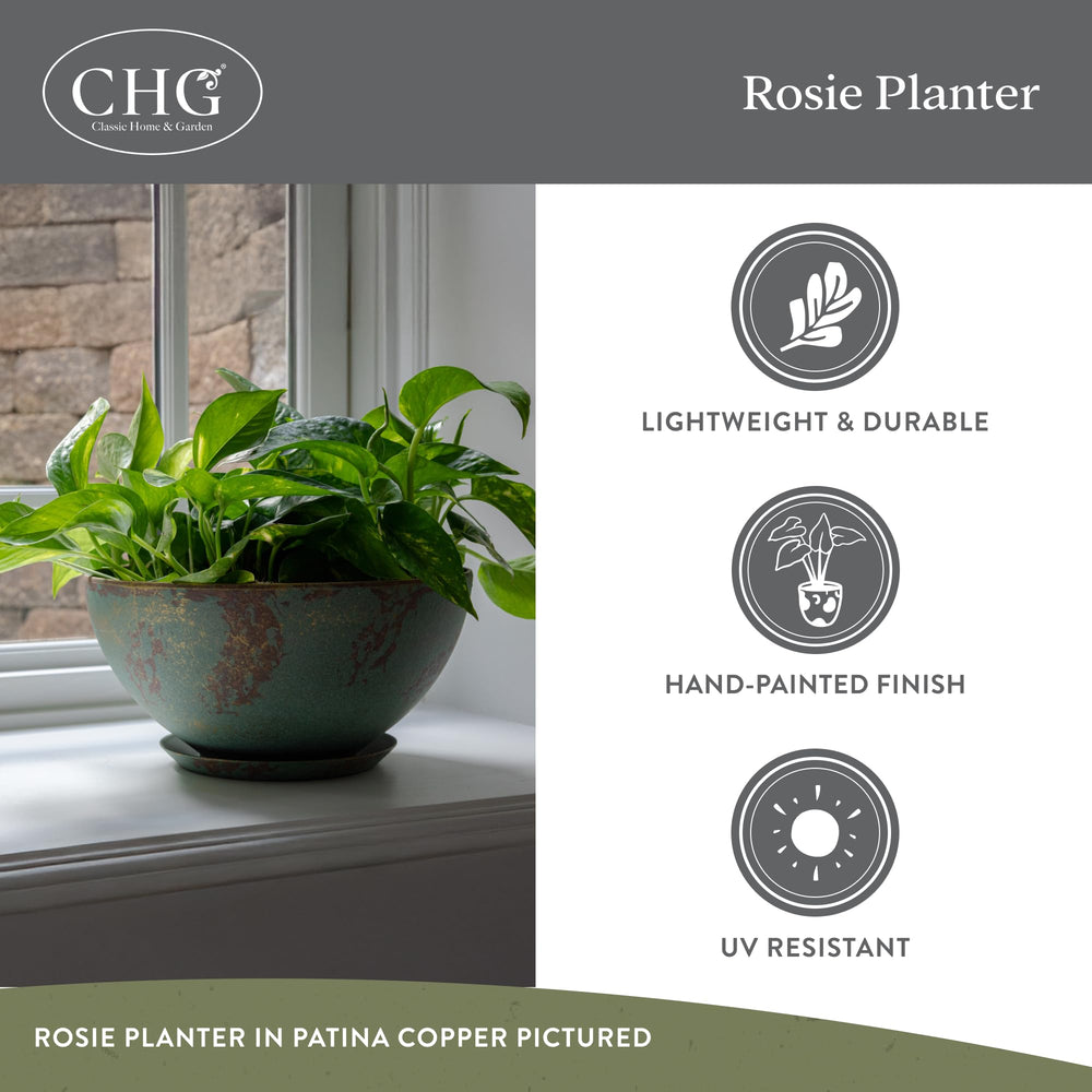 GROWSCAPE Rosie Planter Bowl on a patio