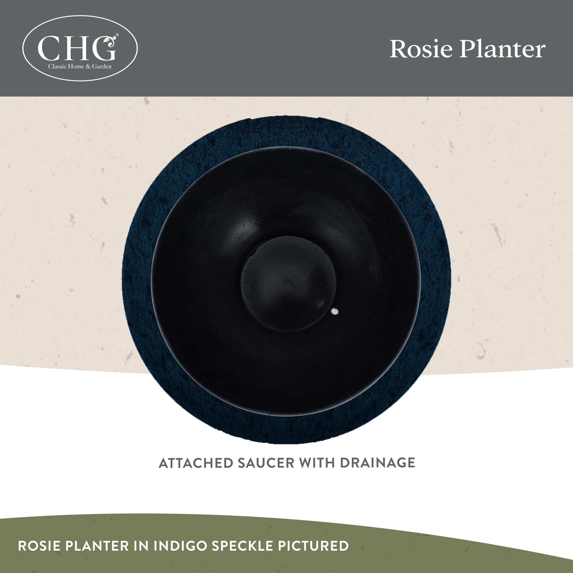 GROWSCAPE Rosie Planter Bowl with plants inside
