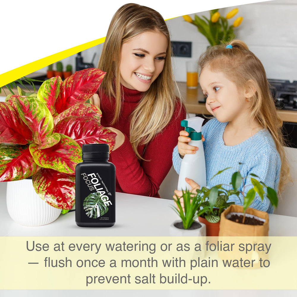 Growth Technology GT Foliage Focus liquid being mixed with water
