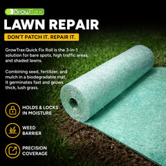 GROWTRAX Biodegradable Grass Seed Mat rolled out on grass