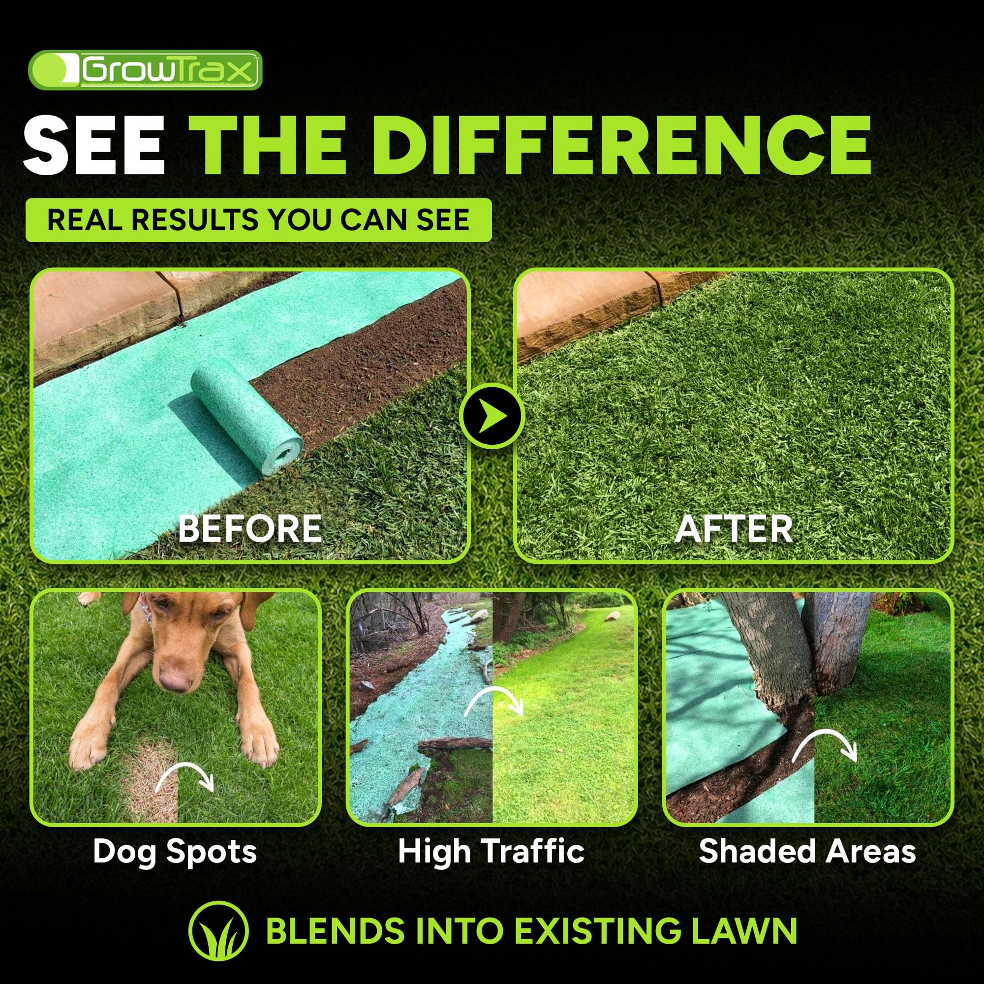 GROWTRAX Grass Seed Mat packaging front view
