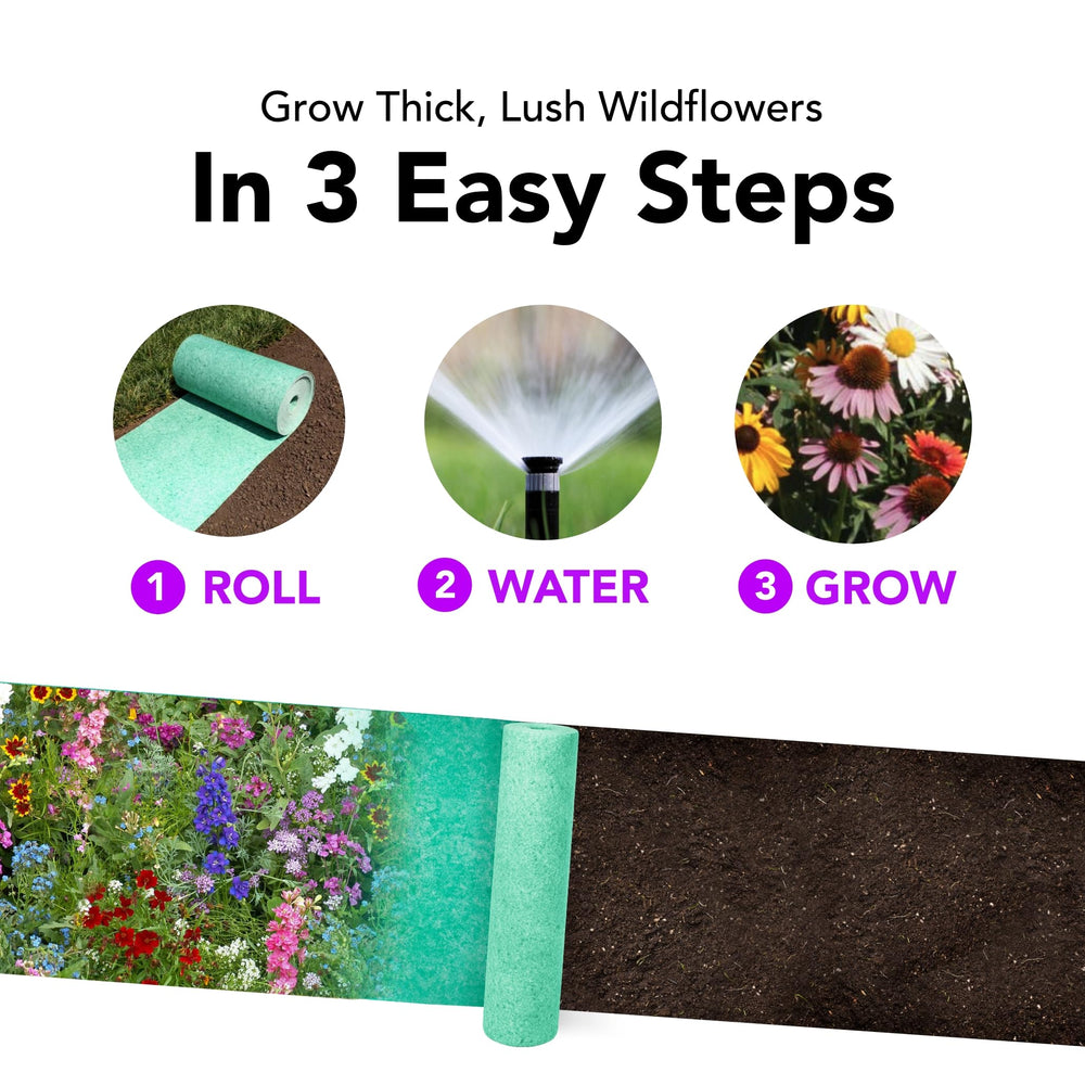 GROWTRAX seed mat unrolled in a garden setting