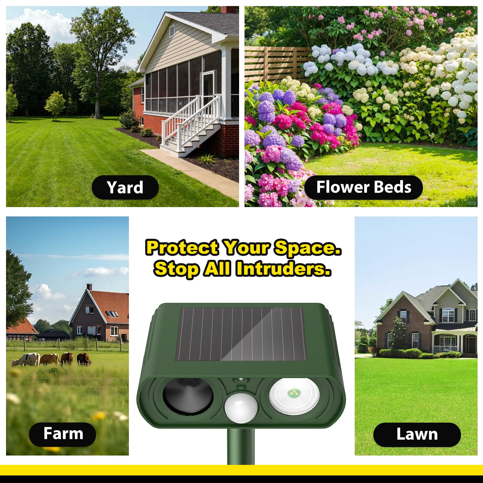 Grrwz Solar Ultrasonic Animal Repellent dimensions and specifications