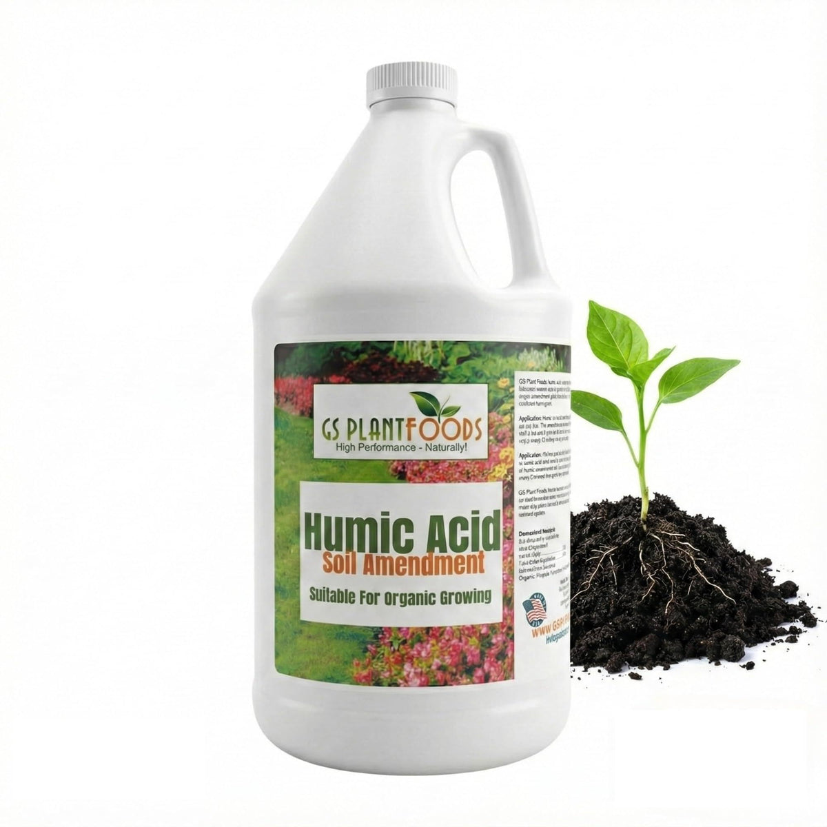 GS Plant Foods Humic Acid Soil Amendment 1 Gallon front view