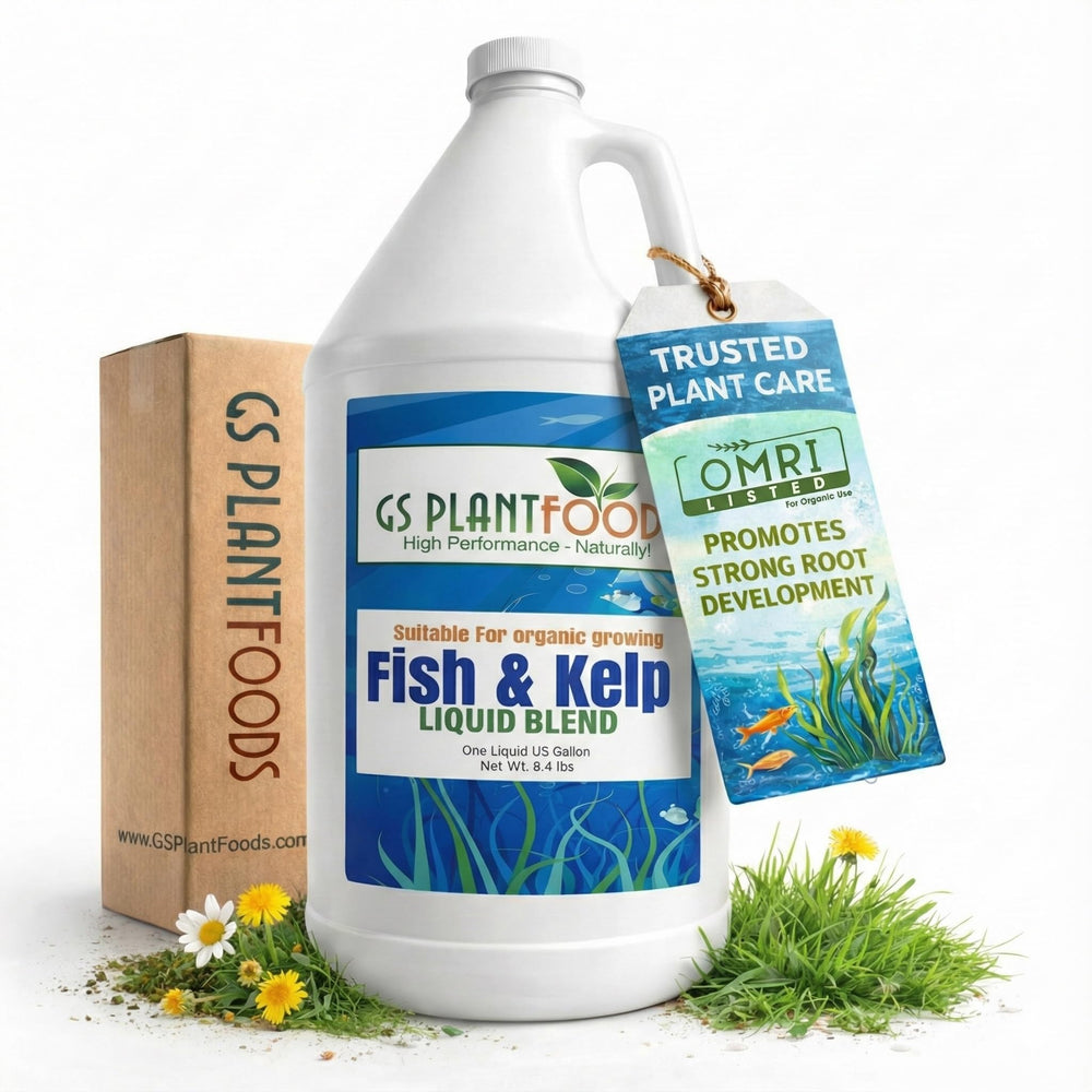 GS Plant Foods Liquid Fish & Kelp Fertilizer 1 Gallon front view