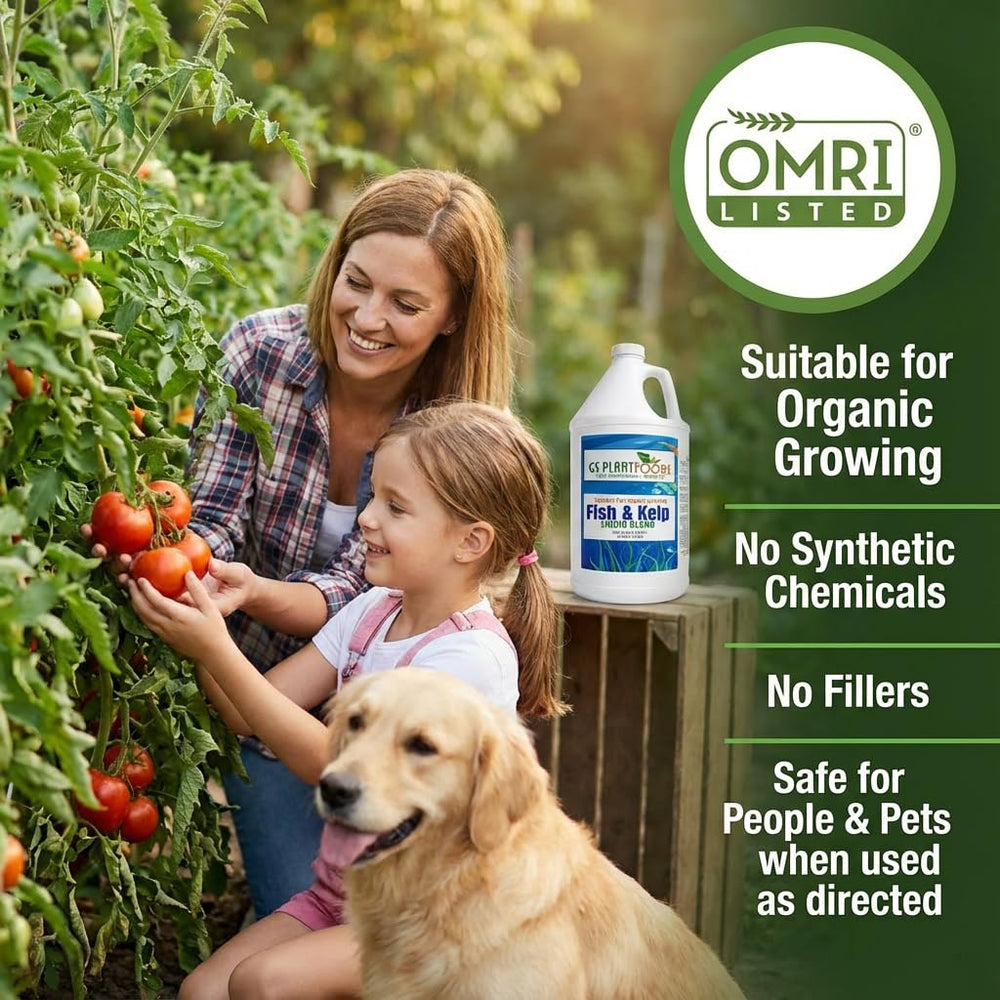 GS Plant Foods Liquid Fish & Kelp Fertilizer application on plants