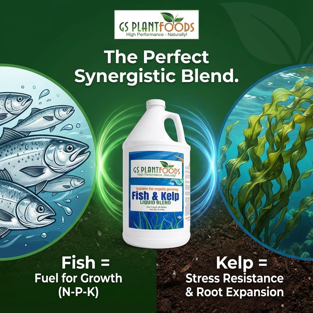 GS Plant Foods Liquid Fish & Kelp Fertilizer label details