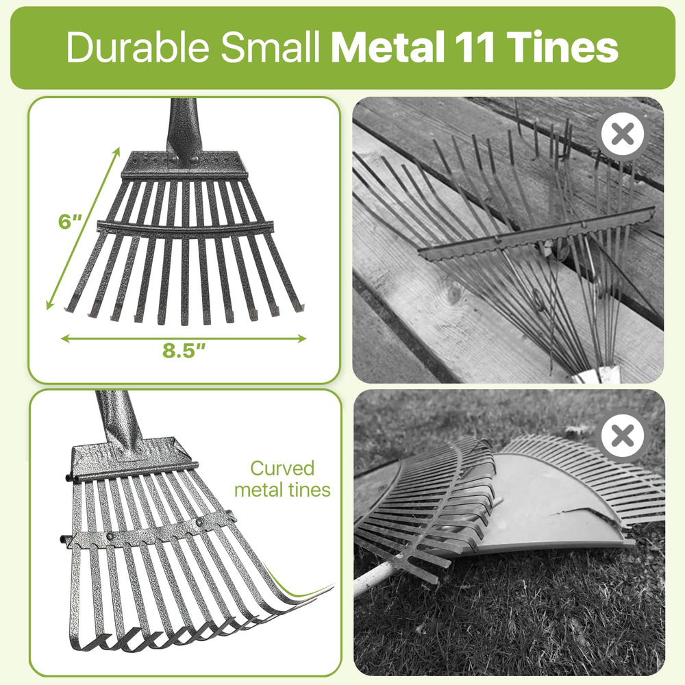 GSBLUNIE Garden Rake showing anti-rust coating