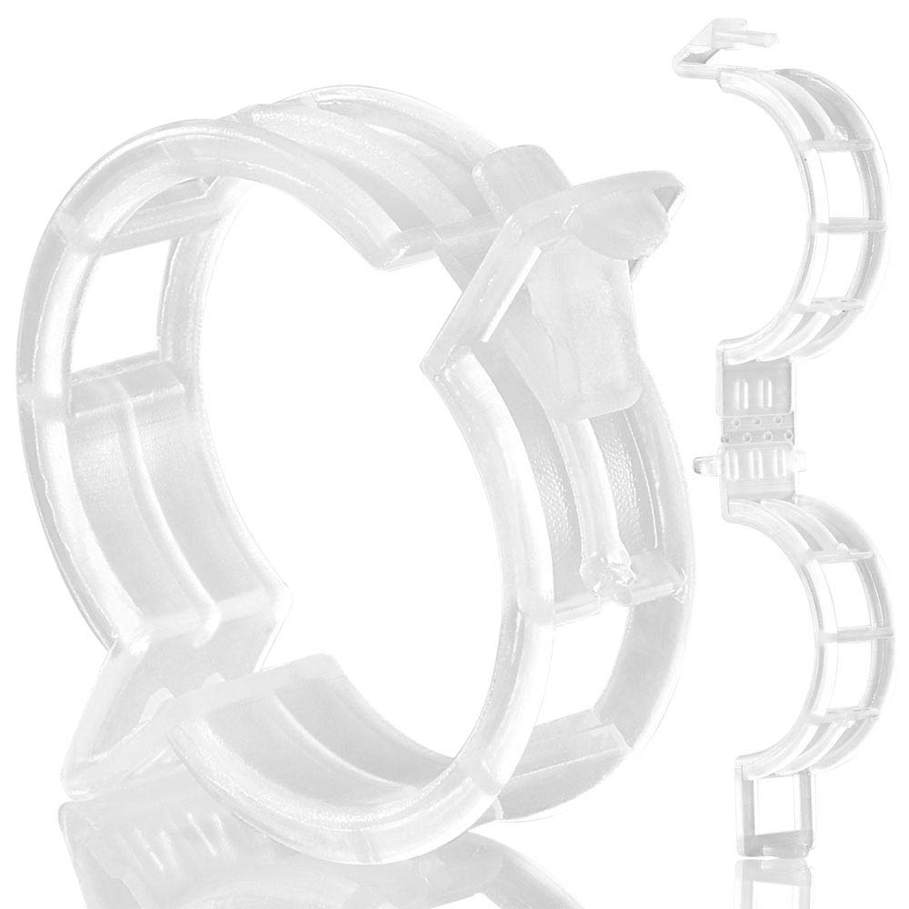 GSINODRS 200Pcs Garden Clips front view, white plastic design