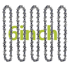 GSSHBR 6 Inch Mini Chainsaw Chain Replacement 5-pack front view