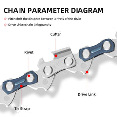 GSSHBR chainsaw chain showing.325 pitch specification