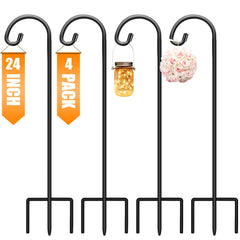 Gtongoko 24-inch black shepherd hook front view