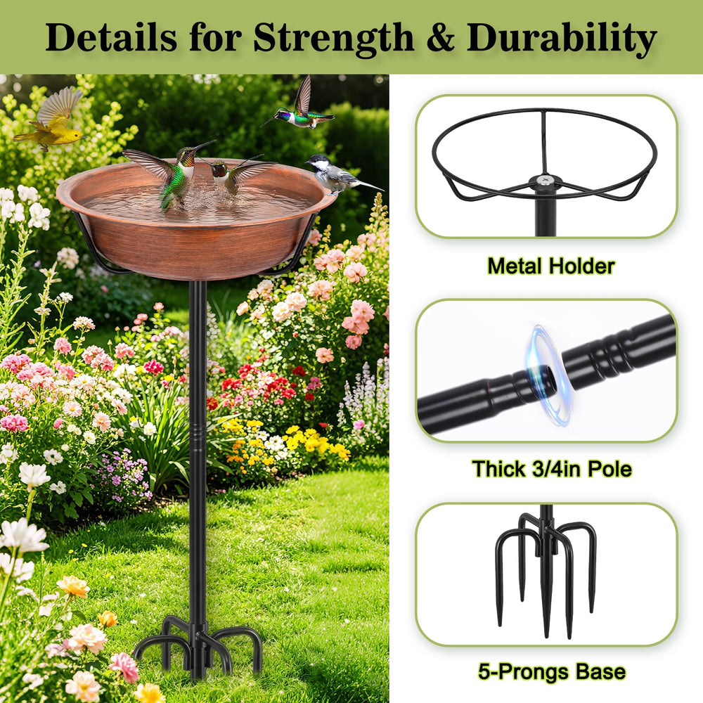 Gtongoko bird bath detached bowl for easy cleaning