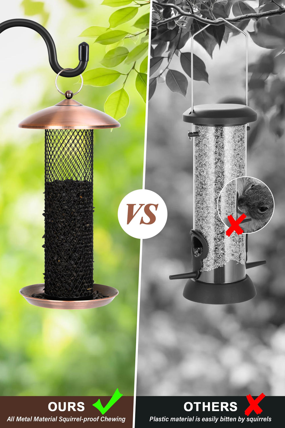 Gtongoko Bird Feeder in a garden setting