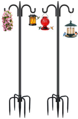 Gtongoko Bird Feeder Pole front view with dual hooks