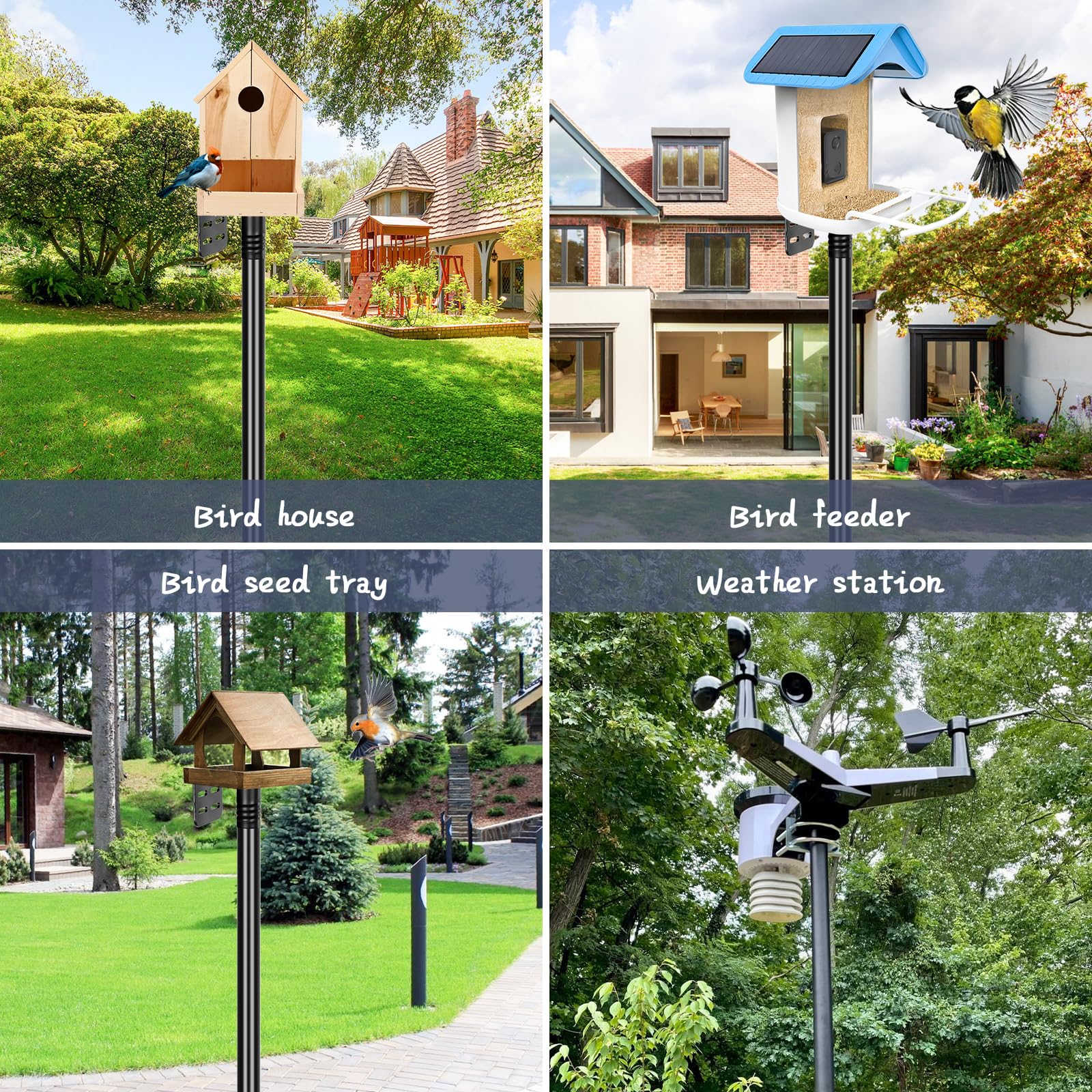 Gtongoko bird feeder pole showcasing its stability outdoors