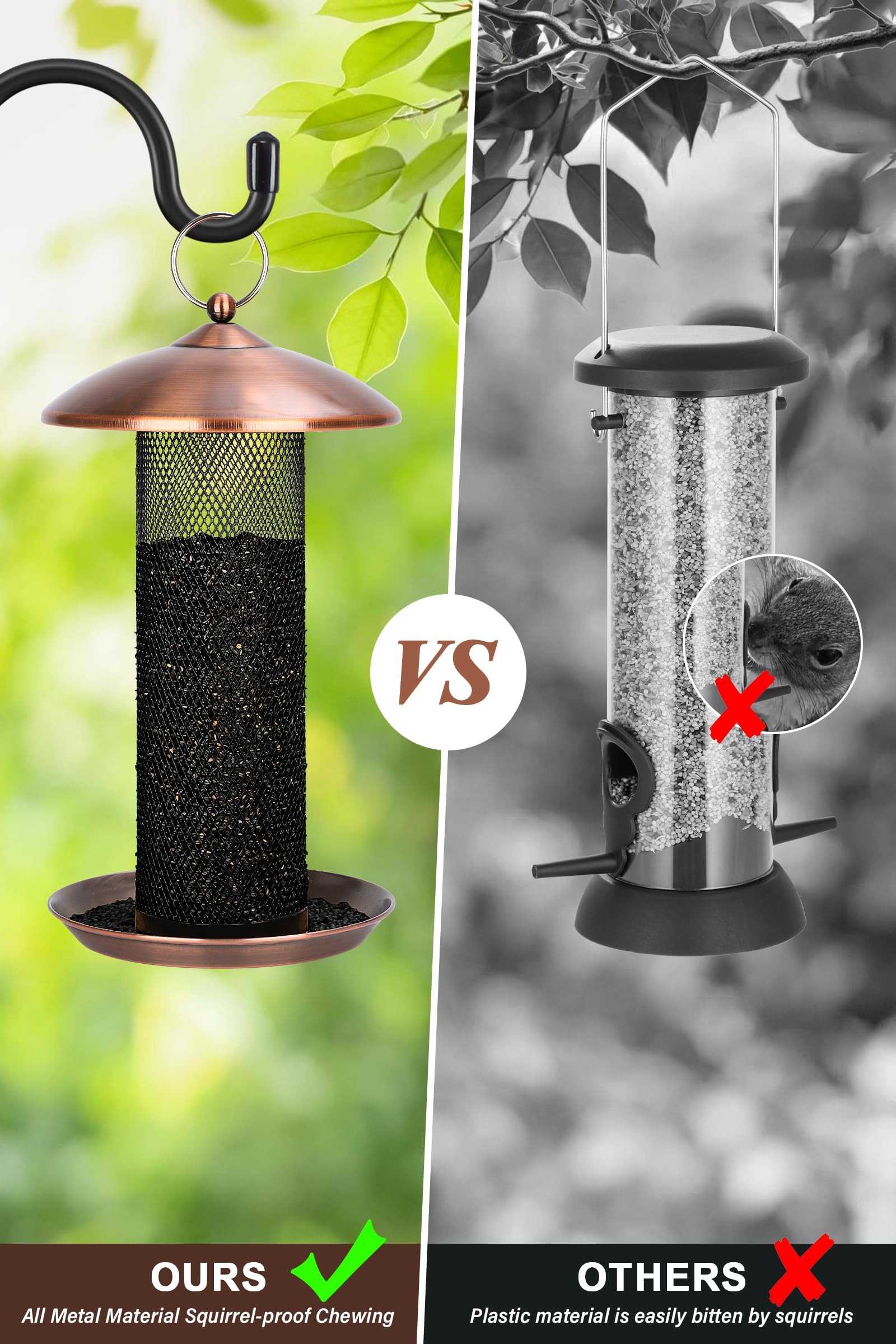 Gtongoko Finch Feeder alongside Nyjer and thistle seeds