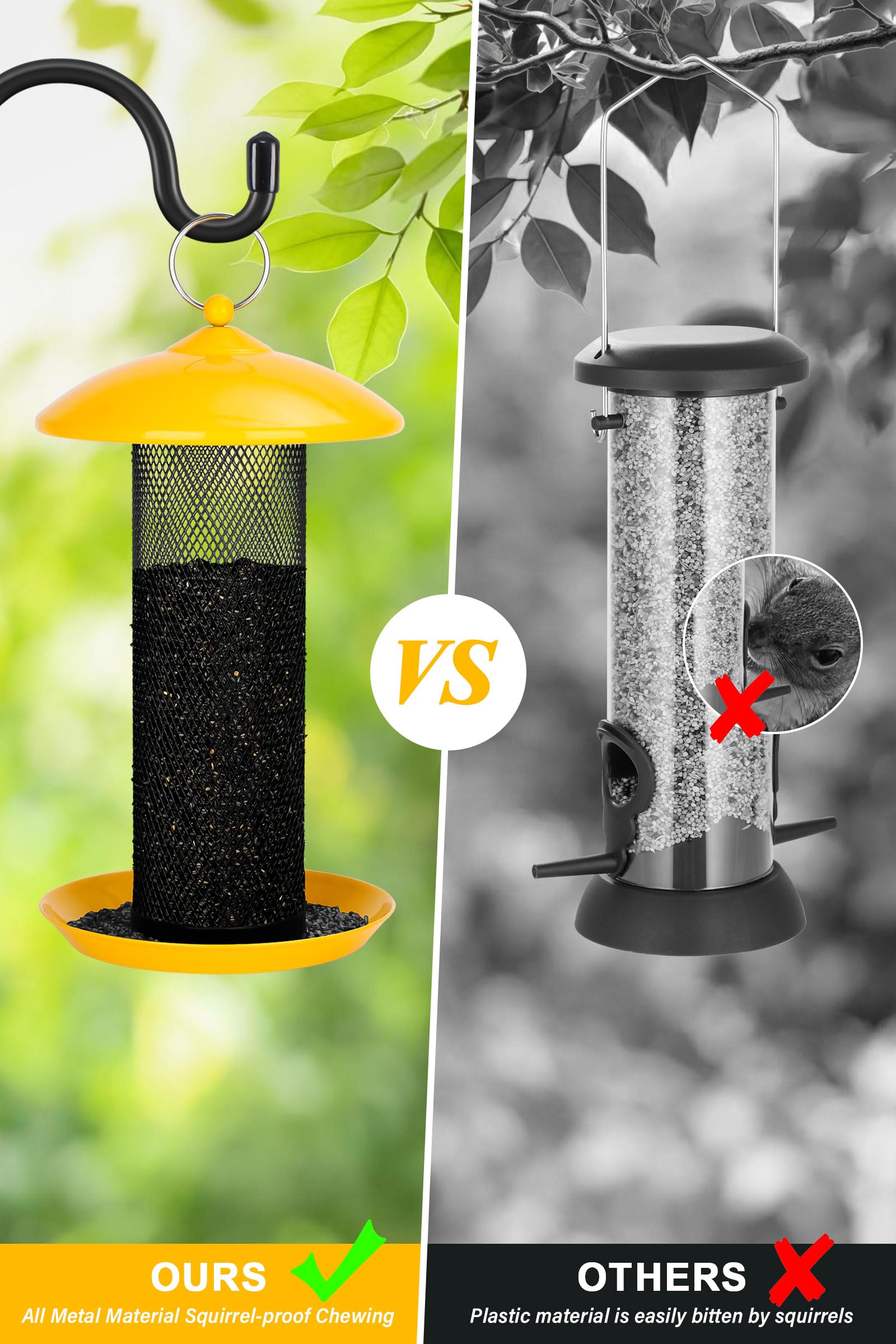 Gtongoko Finch Feeder packaging showing included accessories