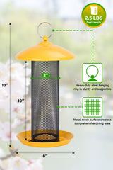 Gtongoko Finch Feeder side view showing seed tray