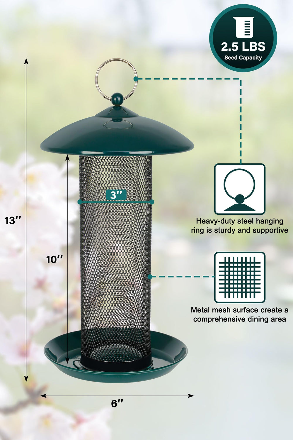 Gtongoko Finch Feeder with removable lid and tray